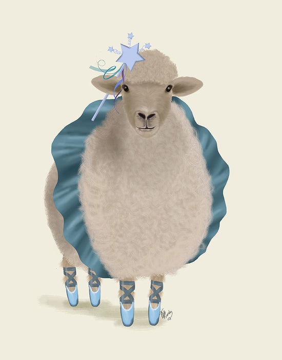 Ballet Sheep 5, Animal Art Print, Wall Art | FabFunky