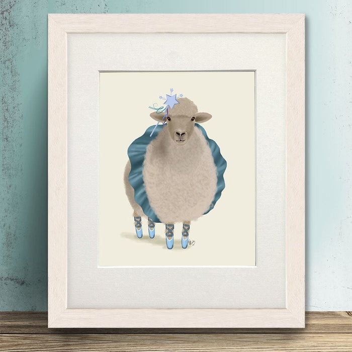Ballet Sheep 5, Animal Art Print, Wall Art | Print 14x11inch