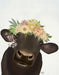 Cow with Flower Crown 1, Animal Art Print, Wall Art | FabFunky
