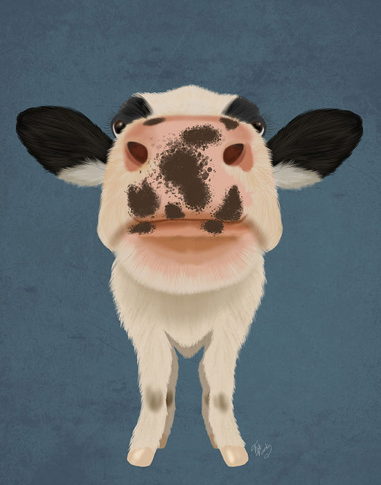 Nosey Cow 1, Animal Art Print, Wall Art | FabFunky