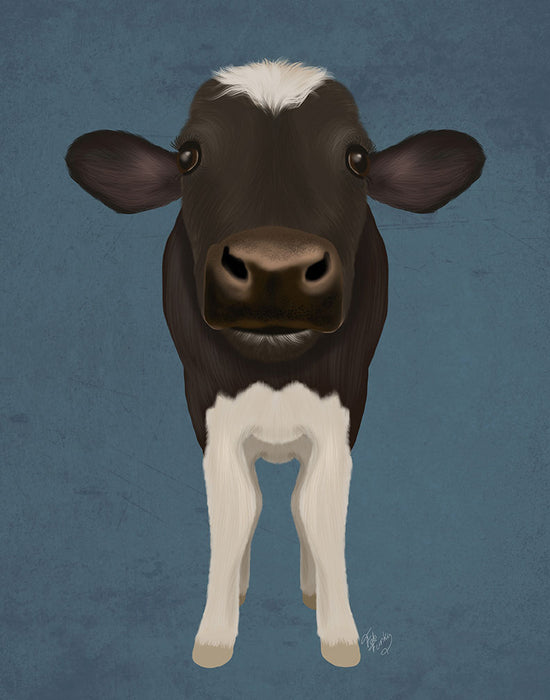 Nosey Cow 2, Animal Art Print, Wall Art | FabFunky