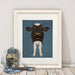 Nosey Cow 2, Animal Art Print, Wall Art | Print 14x11inch