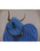 Highland Cow 2, Blue, Portrait, Animal Art Print | FabFunky