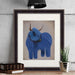 Highland Cow 2, Blue, Full, Animal Art Print | Print 14x11inch