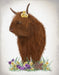 Highland Cow, Pansy, Animal Art Print | FabFunky