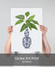 Chinoiserie Vase 1, With Plant, Art Print | Print 18x24inch