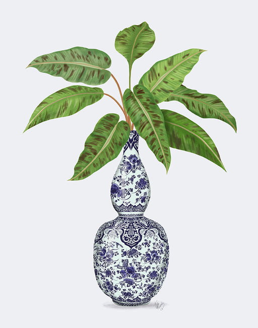 Chinoiserie Vase 1, With Plant, Art Print | FabFunky
