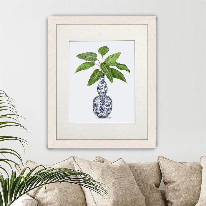 Chinoiserie Vase 1, With Plant, Art Print | Print 14x11inch