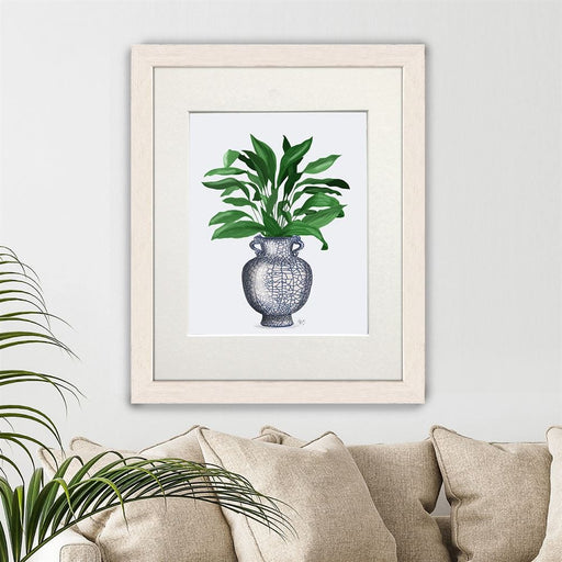 Chinoiserie Vase 2, With Plant, Art Print | Print 14x11inch