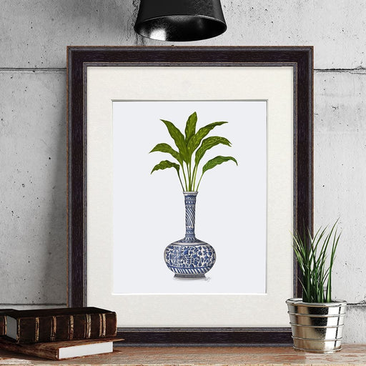 Chinoiserie Vase 3, With Plant, Art Print | Print 14x11inch