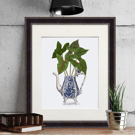 Chinoiserie Vase 4, With Plant, Art Print | Print 14x11inch