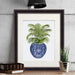 Chinoiserie Vase 6, With Plant, Art Print | Print 14x11inch