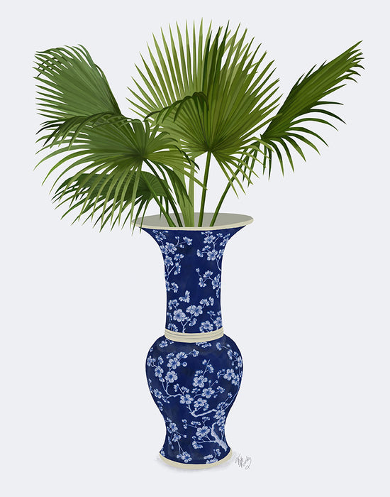 Chinoiserie Vase 8, With Plant, Art Print | FabFunky