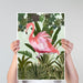Hot House Flamingo 2, Bird Art Print, Wall Art | Print 18x24inch