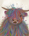 Highland Cow 10, Multicolour, Animal Art Print | FabFunky