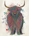Highland Cow 1, Multicolour, Full, Animal Art Print | FabFunky
