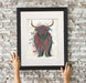 Highland Cow 1, Multicolour, Full, Animal Art Print | Print 14x11inch