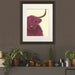 Highland Cow 1, Pink, Close Up, Animal Art Print | Print 14x11inch