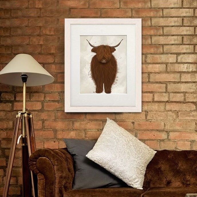 Highland Cow 3, Full, Animal Art Print | Print 14x11inch