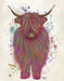 Highland Cow 3, Multicolour, Full, Animal Art Print | FabFunky