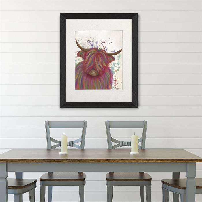 Highland Cow 3, Multicolour, Portrait, Animal Art Print | Print 14x11inch