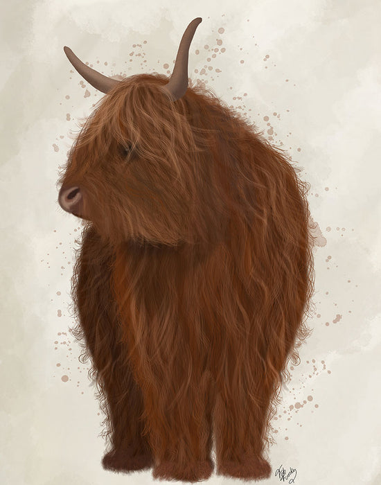 Highland Cow 4, Full, Animal Art Print | FabFunky