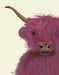 Highland Cow 8, Pink Close Up, Animal Art Print | FabFunky