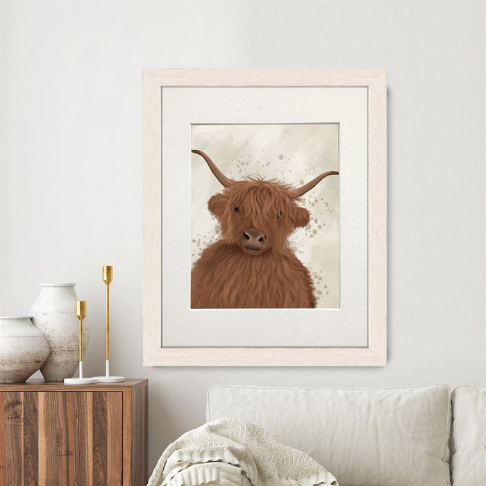 Highland Cow 8, Portrait, Animal Art Print | Print 14x11inch