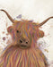 Highland Cow 8, Multicolour Portrait, Animal Art Print | FabFunky