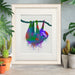 Sloth Rainbow Splash, Art Print, Canvas Wall Art | Print 14x11inch