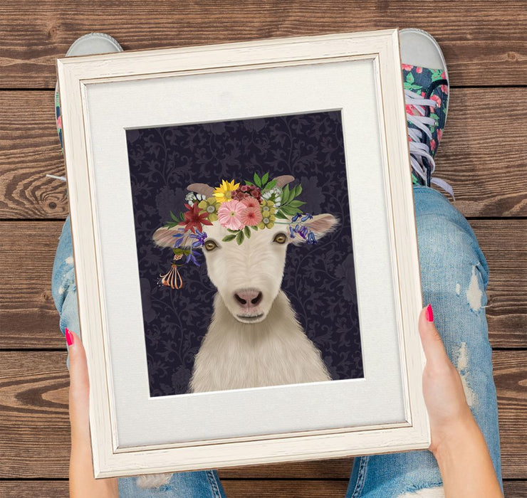 Goat Bohemian 1, Animal Art Print, Wall Art | Print 14x11inch