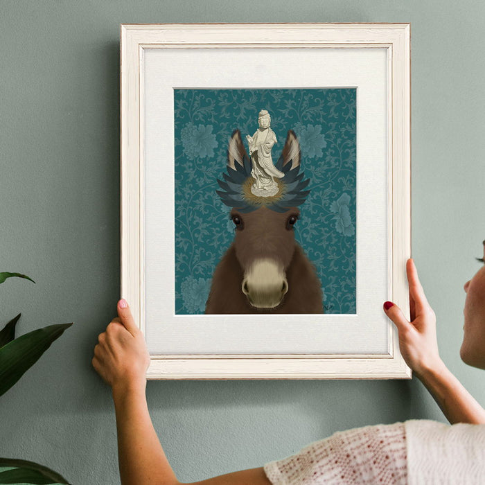 Donkey Bodhisattva, Animal Art Print, Wall Art | Print 14x11inch