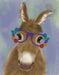 Donkey Purple Flower Glasses, Animal Art Print, Wall Art | FabFunky