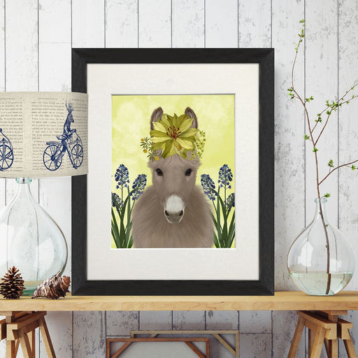 Donkey Sunflower, Animal Art Print, Wall Art | Print 14x11inch