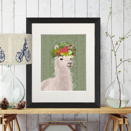 Llama Bohemian 4, Animal Art Print, Wall Art | Print 14x11inch