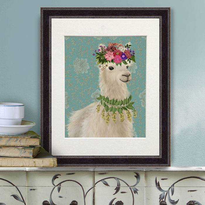 Llama Bohemian 2, Animal Art Print, Wall Art | Print 14x11inch