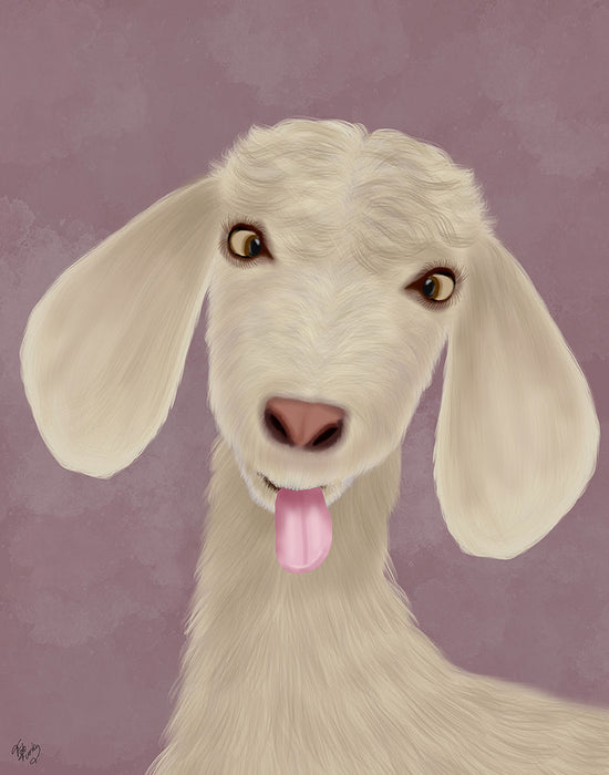 Funny Farm Goat 1, Animal Art Print, Wall Art | FabFunky