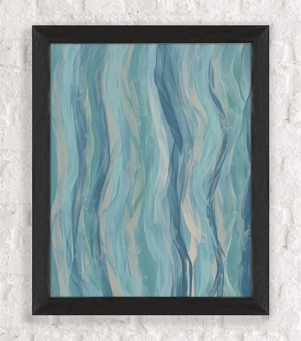 Sea Ribbons 8, Abstract Art Print, Nautical canvas art
