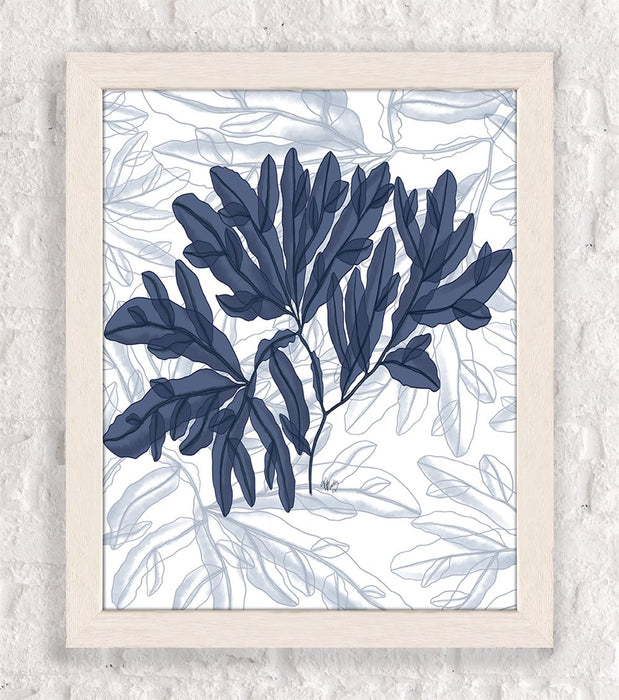 Seaweed 4 Blue, Nautical print, Coastal art