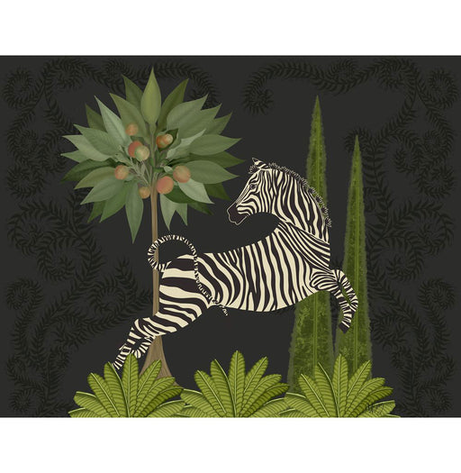 Dancing Zebra, Charcoal, Animalia , Art Print, Wall Art | FabFunky