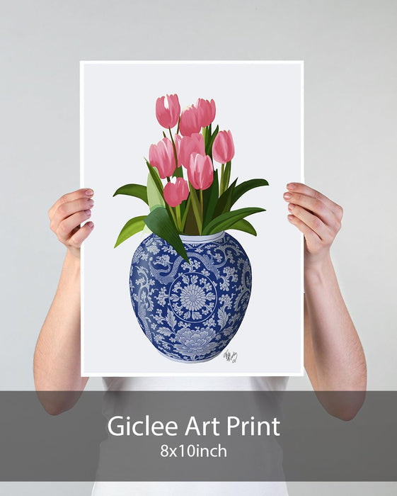 Tulips and Vase, Art Print | Canvas 11x14inch