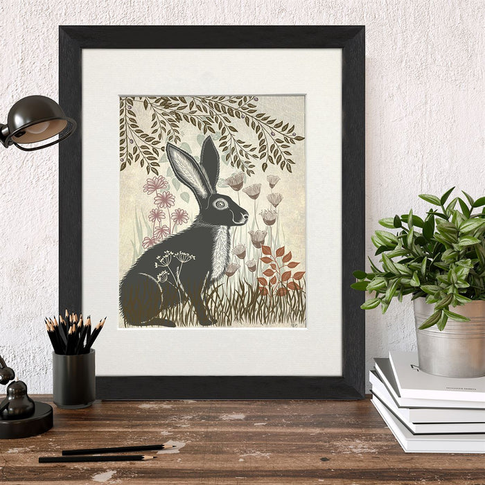 Country Lane Hare 1, Earth, Art Print | Print 14x11inch