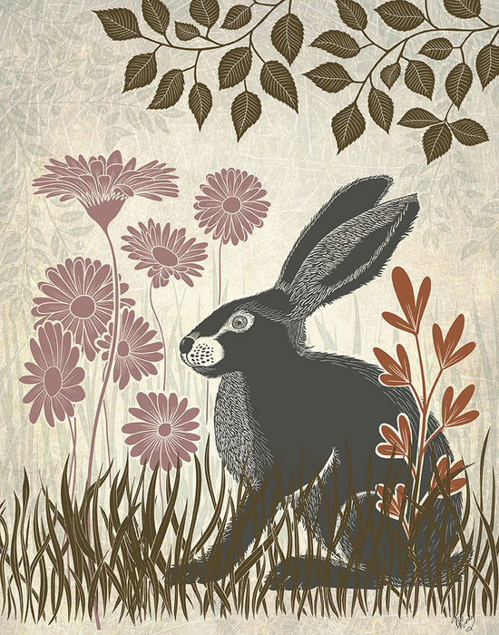Country Lane Hare 3, Earth, Art Print | FabFunky