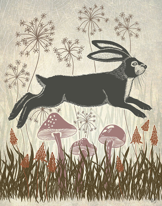 Country Lane Hare 4, Earth, Art Print | FabFunky