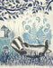 Country Lane Badger 1, Blue, Art Print | FabFunky