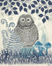 Country Lane Owl 2, Blue, Art Print | FabFunky