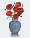 Chinoiserie Carnations Red, Blue Vase, Art Print | FabFunky