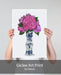 Chinoiserie Hydrangea Pink, Blue Vase, Art Print | Print 18x24inch