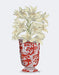 Chinoiserie Lilies White, Red Vase, Art Print | FabFunky