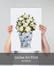 Chinoiserie Magnolias White, Crane Garden, Art Print | Print 18x24inch